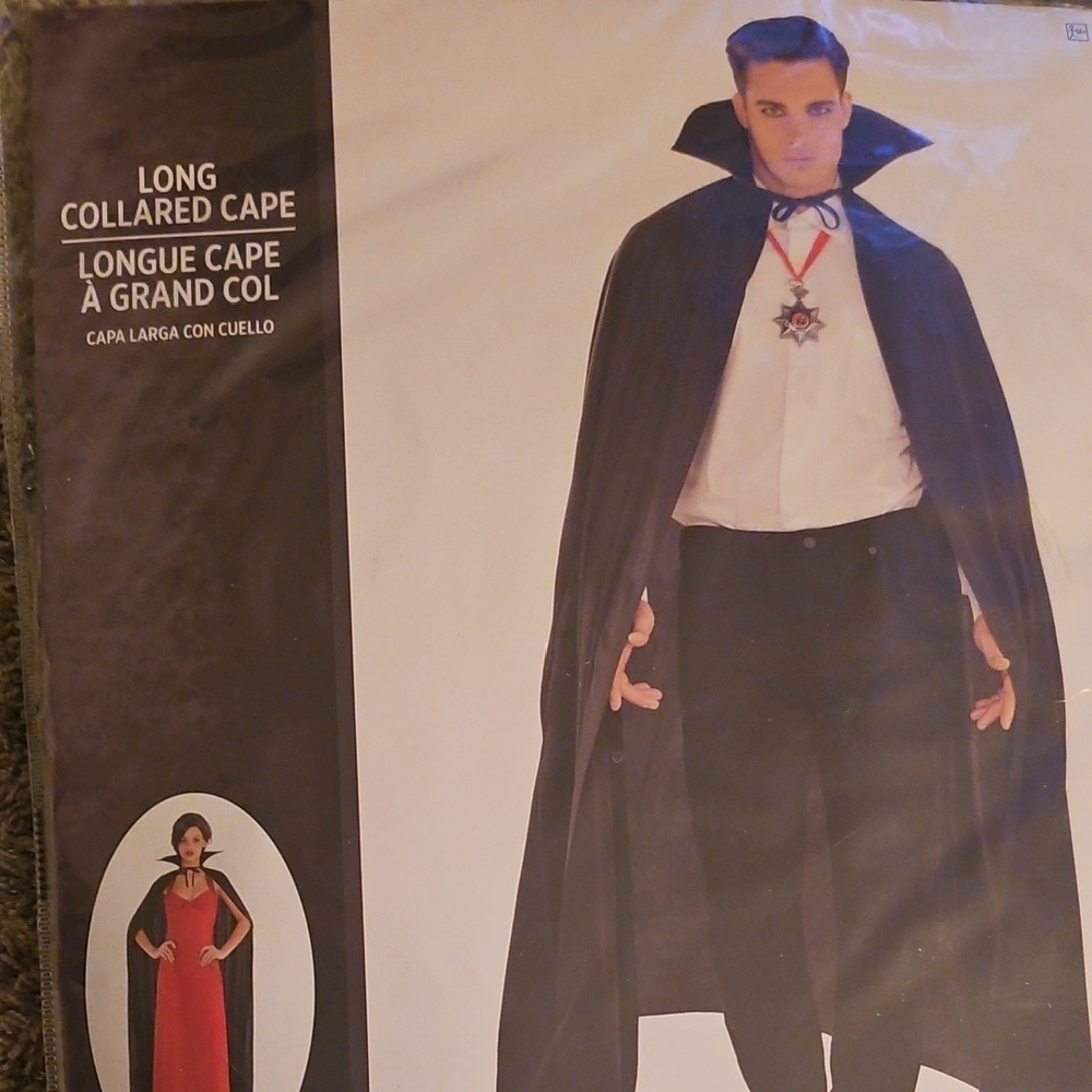 Long Collared Cape with Medallion